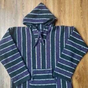 Y2K Mexican Hooded Poncho Made in Mexico